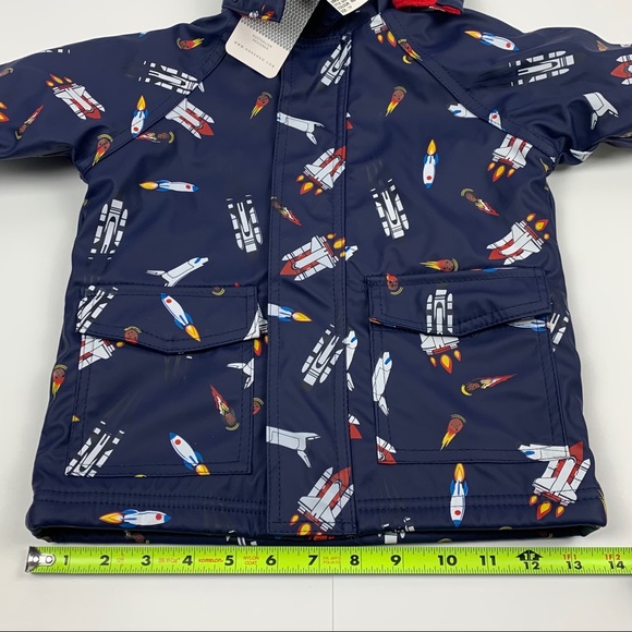 NWT Korango Rain Jacket Rocket Spaceship size 1Y - Picture 3 of 6